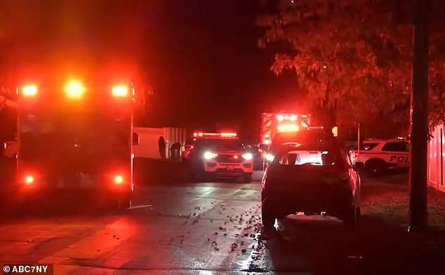 Delemo attended a Long Island party at Carlton Road on Monday night (pictured) with around 100 teens, which quickly descended into chaos as a violent fight erupted