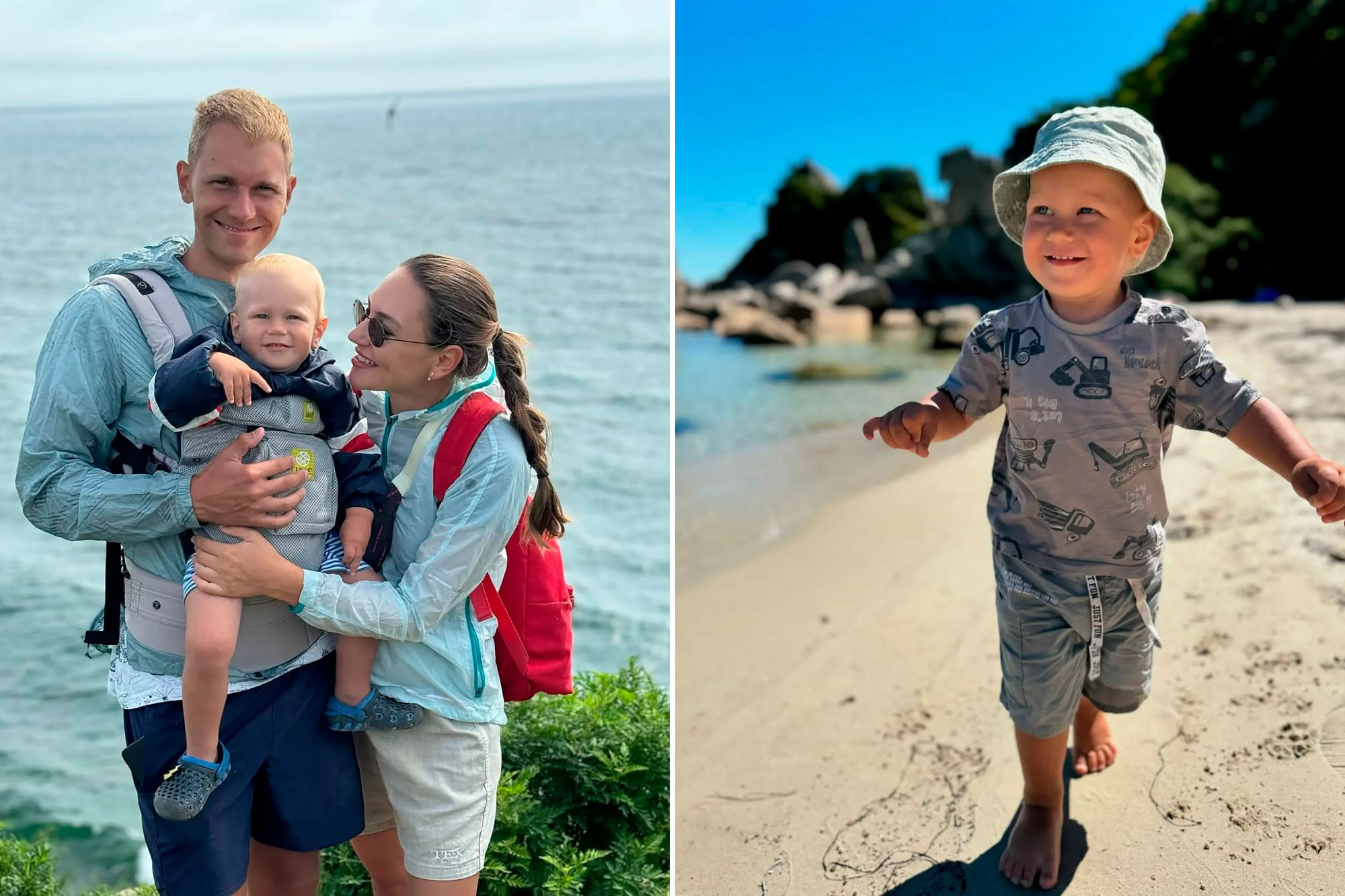 An image collage containing 2 images, Image 1 shows Russian toddler died after jellyfish sting, Image 2 shows Russian toddler died after jellyfish sting