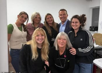 Bradley Walsh fuels rumours he is set to be named new Strictly Come Dancing host after paying a surprise visit to the BBC set