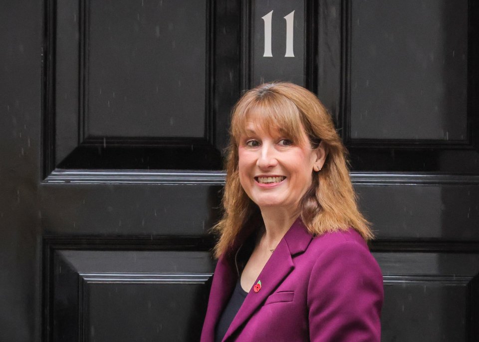 Rachel Reeves, Chancellor of the Exchequer, smiles as she exits 11 Downing Street.