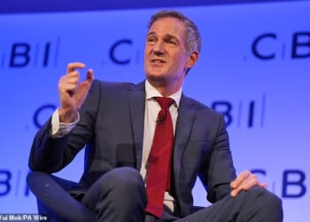 Business secretary Peter Kyle on stage during the Confederation of British Industry (CBI) annual conference