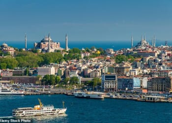 The 36-year-old arrived in Istanbul last week for his hair procedure at a clinic in Fulya, before having dental work carried out the following day in Ayazaga (file photo of Istanbul)