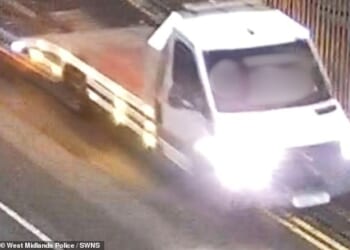 Police have released CCTV images of a van driving on a pavement along a street where a teenager died after being run over