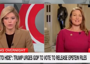 CNN's Kate Bolduan, left, interviews New Mexico Democratic Rep. Melanie Stansbury on Monday on "America's Newsroom."