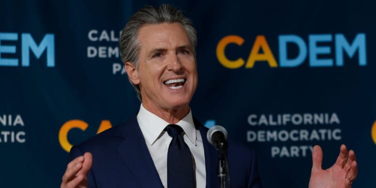 California Gov. Gavin Newsom speaks during an election night gathering at the California Democratic Party headquarters on Nov. 4, 2025, in Sacramento, California.