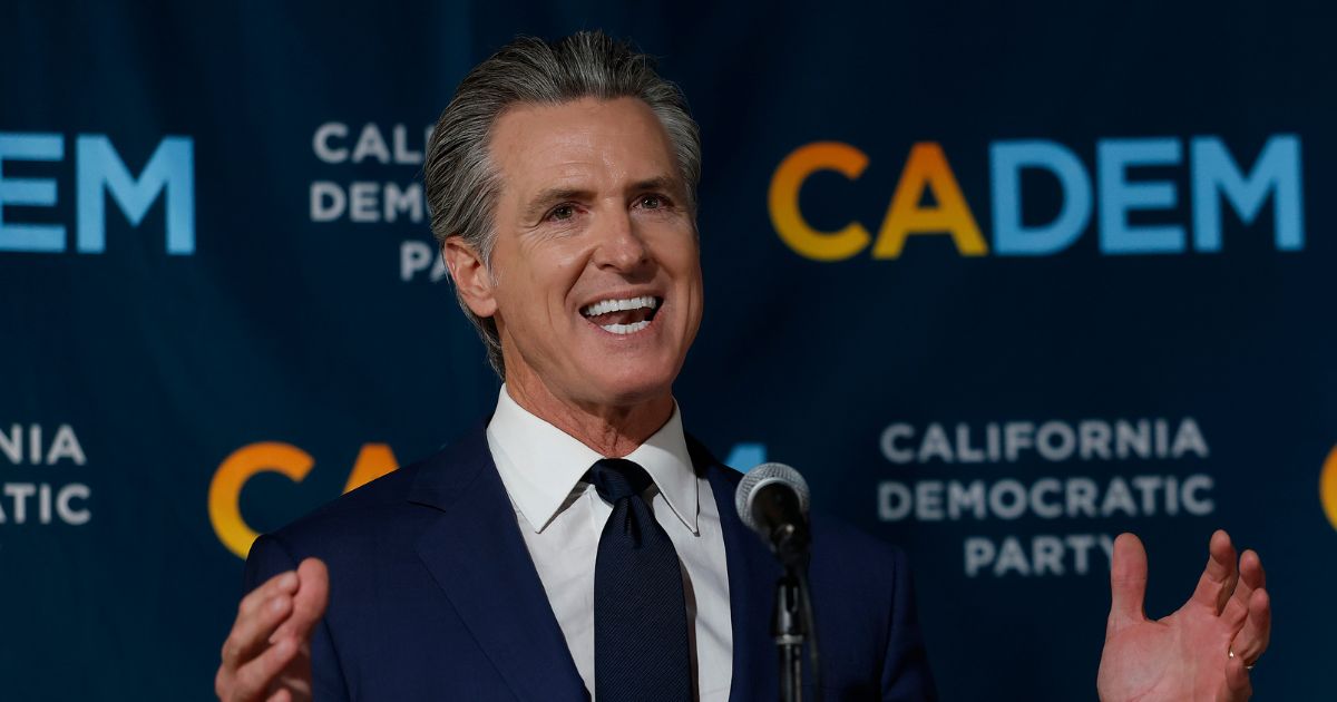 California Gov. Gavin Newsom speaks during an election night gathering at the California Democratic Party headquarters on Nov. 4, 2025, in Sacramento, California.
