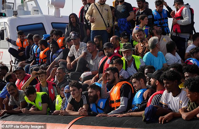 Migrants arriving on the Italian island of Lampedusa. Those involved in the horrifying attack were all described as North African migrants