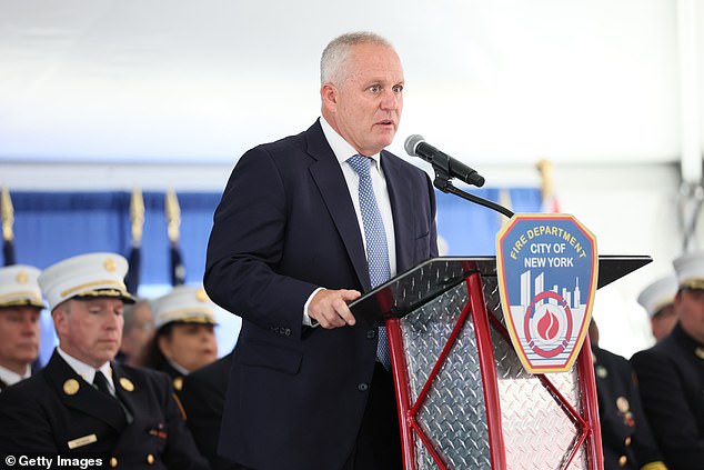 The blaze came just hours after Fire Commissioner Robert Tucker handed in his letter of recognition