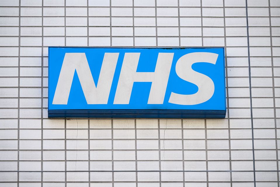 An image collage containing 1 images, Image 1 shows The NHS logo on the exterior of St Thomas' Hospital