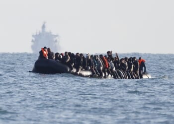 Small boat migrants make their way towards Britain from northern France in September