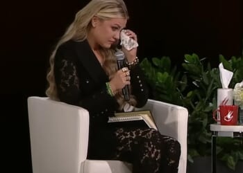 Erika Kirk, the widow of conservative activist Charlie Kirk, tearfully revealed how she had been 'praying to God' she was pregnant when her husband was shot and killed in September