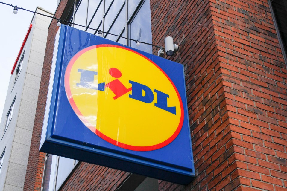Lidl supermarket sign in Moore Street, Dublin.