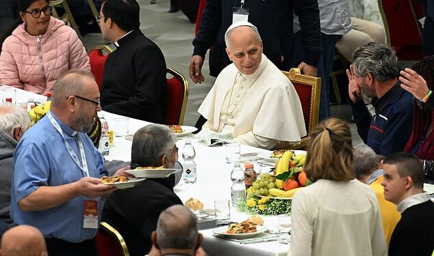 Chicago-born Pope Leo XIV is under scrutiny after a group of 48 transgender women were excluded from his head table at the Vatican's annual 'lunch for the poor' on Sunday