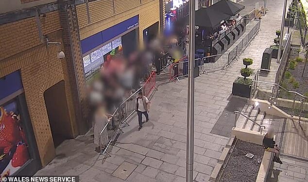 Fawaz Alsamaou was caught on camera following a woman out of a nightclub before attacking her