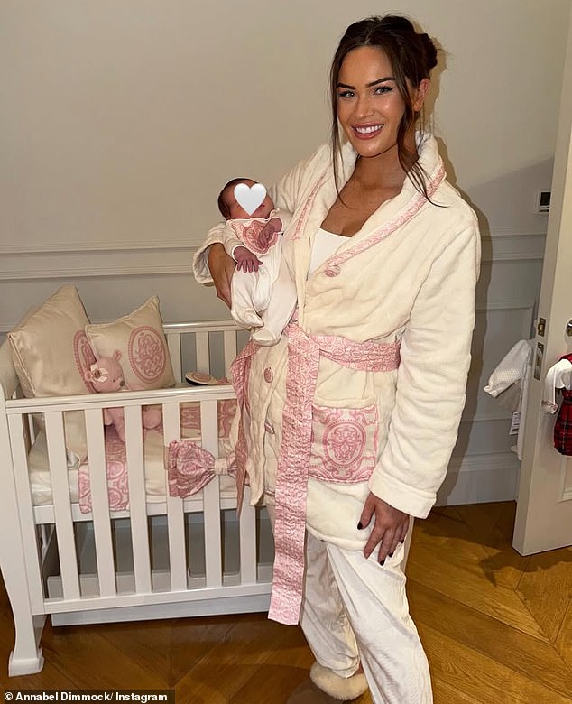 Chris Hughes 's ex-girlfriend Annabel Dimmock, 29, has welcomed her first child with her multi-millionaire partner Alfie Best junior