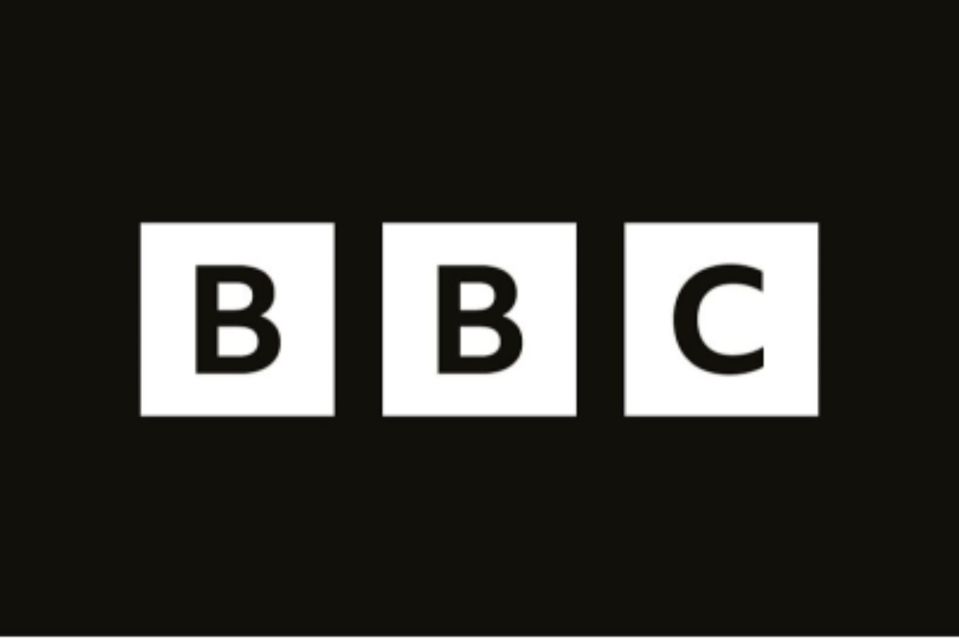 An image collage containing 1 images, Image 1 shows BBC logo with three white squares containing the letters B, B, and C in black
