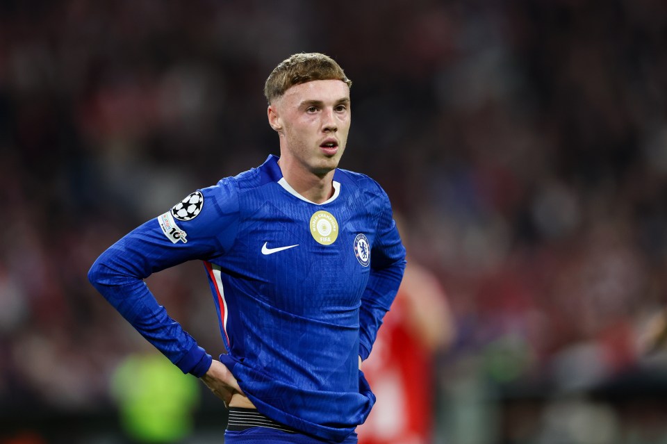 Cole Palmer of Chelsea F.C. seen during the UEFA Champions...