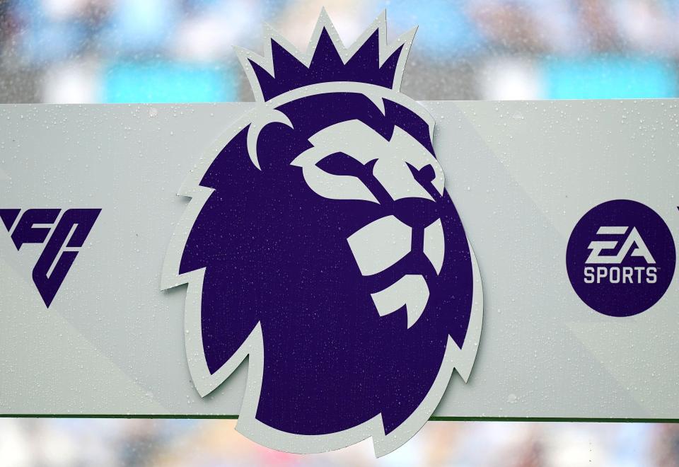 The Premier League logo, showing a lion's head wearing a crown, with a smaller EA Sports logo to its right.