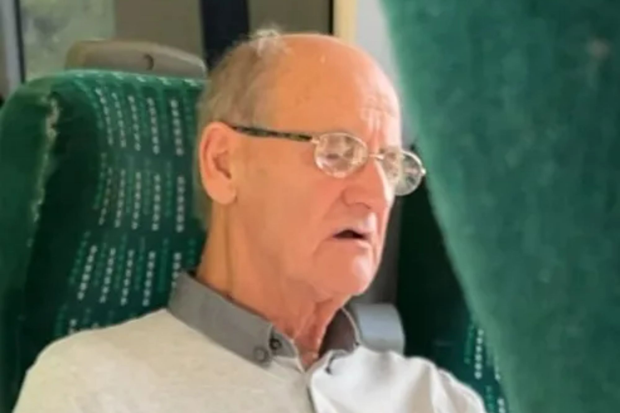 An image collage containing 1 images, Image 1 shows A man with glasses and a light grey polo shirt looks towards the right