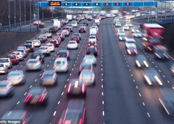 A couple who were having sex while driving at 90mph nearly sparked a motorway pile up on Germany's Autobahn (File image)