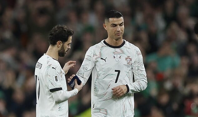 Cristiano Ronaldo was handed his first ever international red card against Ireland on Thursday