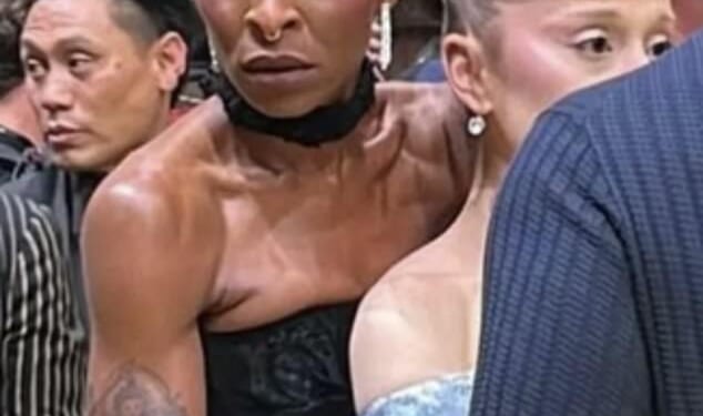 Cynthia Erivo 's lightning quick reactions have earned her a flood of memes after she rescued close friend and co-star Ariana Grande from an over excited fan on Thursday