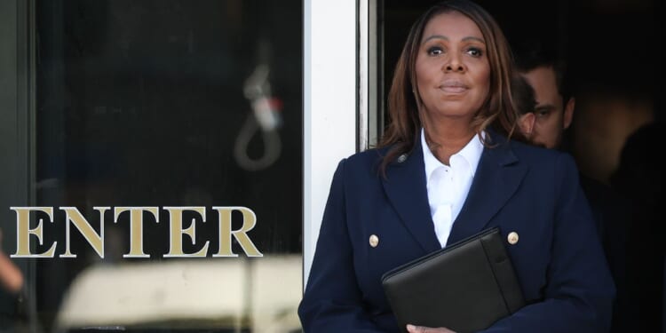 New York Attorney General Letitia James leaves the Walter E. Hoffman United States Courthouse Oct. 24 following an arraignment hearing in Norfolk, Virginia.