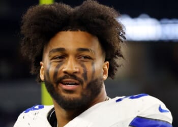 Dallas Cowboys defensive end Marshawn Kneeland walks off the field after a preseason NFL football game against the Baltimore Ravens in Arlington, Texas, on Aug. 16.