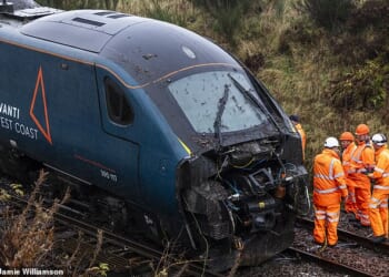 The 04:28 service from Glasgow Central to London Euston came off the tracks near the village of Shap, in Cumbria at around 6:15am on Monday amid torrential rain and severe weather