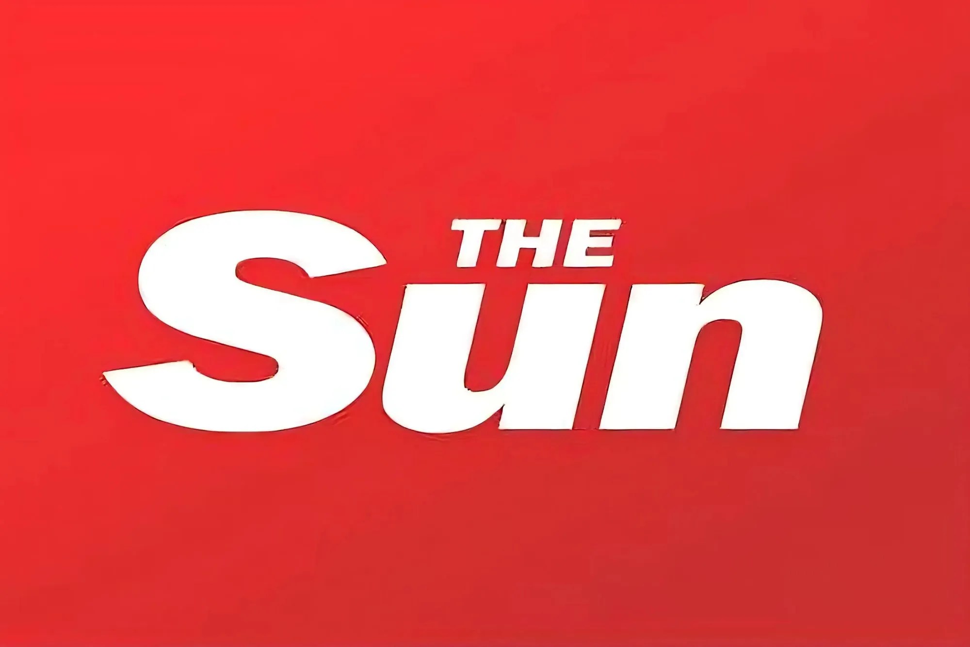 The Sun newspaper logo in white text on a red background.