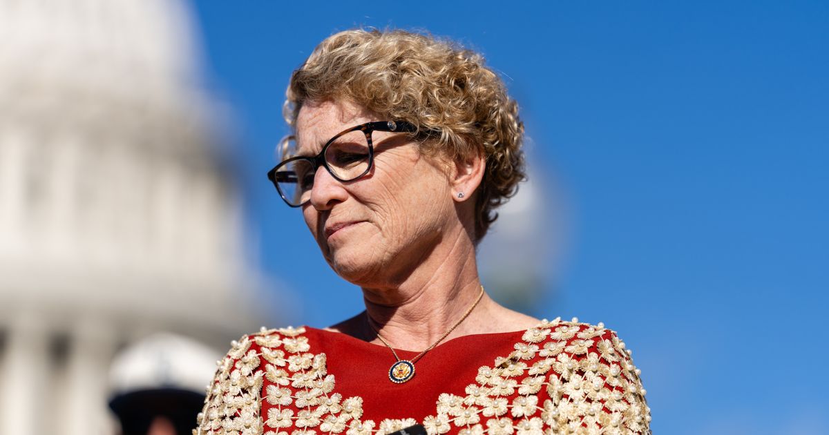 Representative Chrissy Houlahan attends a news conference outside of the US Capitol on Nov. 6, 2025 in Washington, DC.