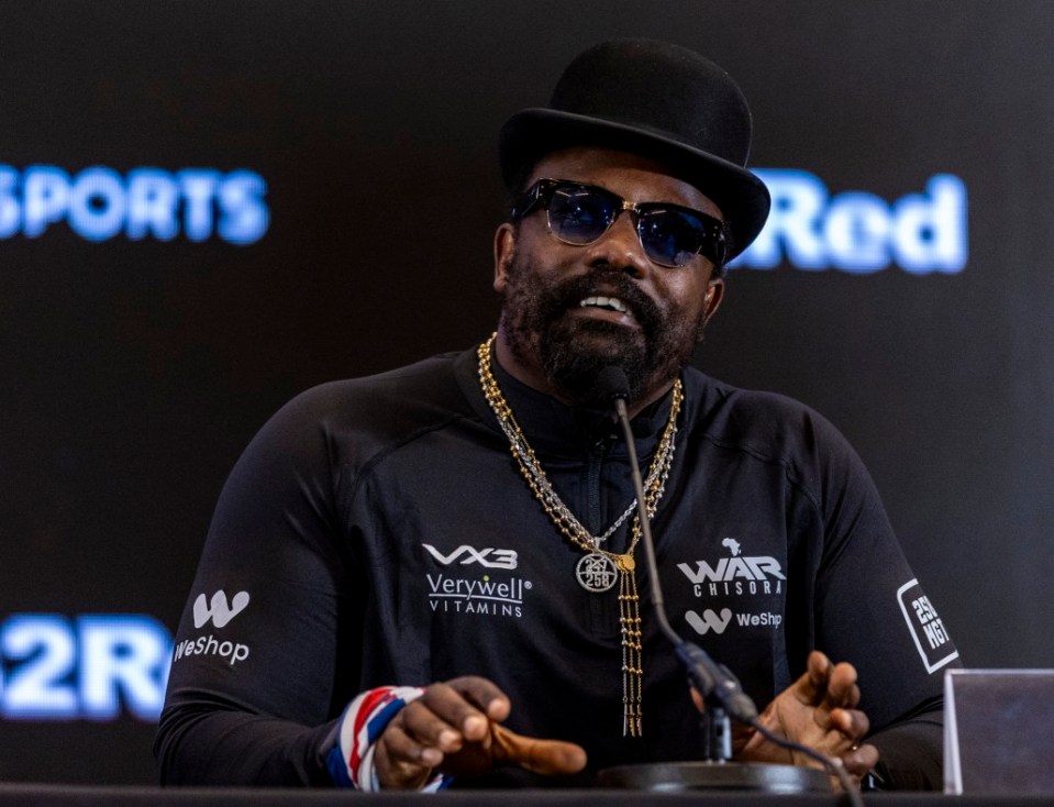Derek Chisora at the Joe Joyce v Derek Chisora press conference.