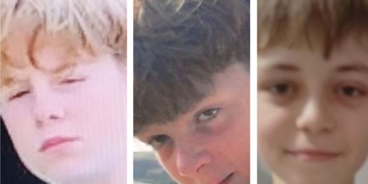 Desperate search for three missing 13-year-old boys who vanished together two days ago