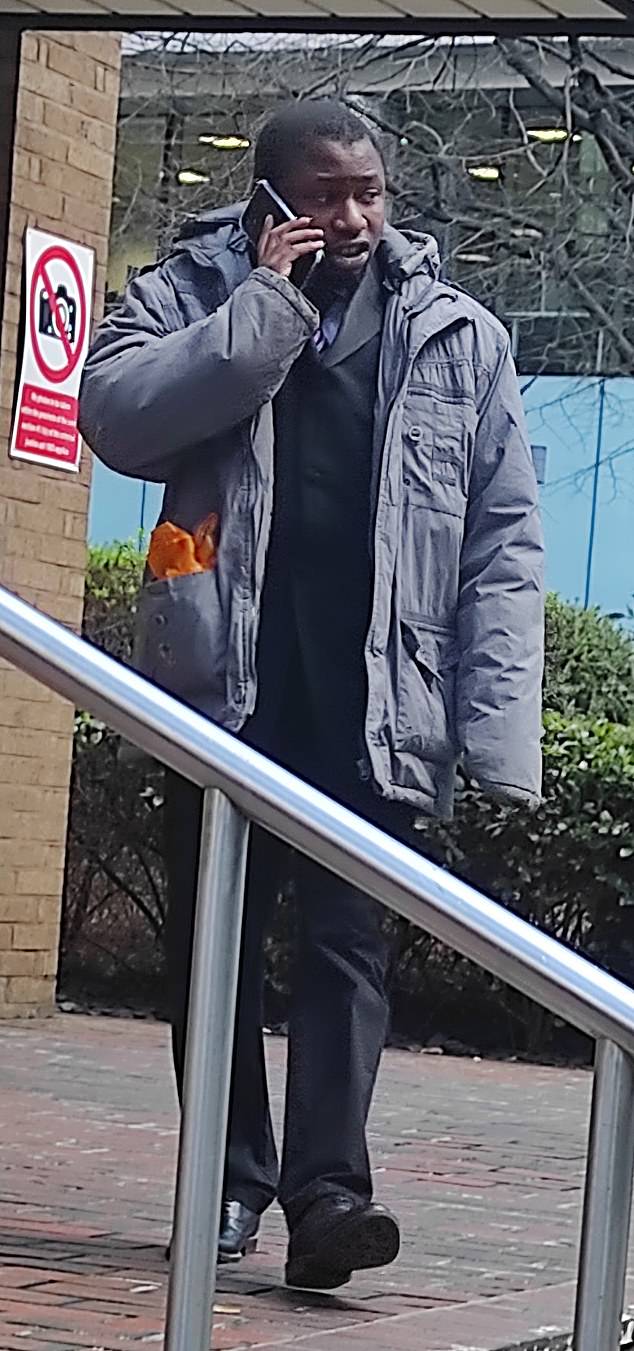 Nigerian Olubunmi Adeagbo-Sheikh, 41, made the fake claim while training to work as a medic in the UK. Pictured: Adeagbo-Sheikh outside court in February 2024