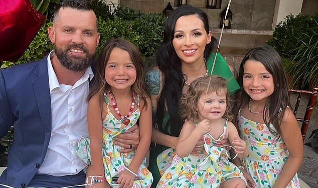 Christopher Scholtes, left, was reported to have died on Wednesday - the day he was due to report to prison for murdering daughter Parker (pictured second from right on mother Erika's knee) in a hot car