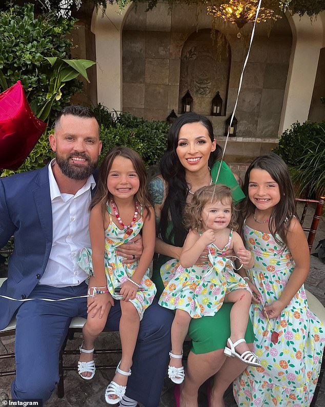 Christopher Scholtes, left, was reported to have died on Wednesday - the day he was due to report to prison for murdering daughter Parker (pictured second from right on mother Erika's knee) in a hot car