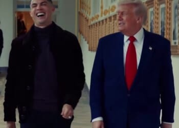 A White House video shows Donald Trump leaving Cristiano Ronaldo in hysterics