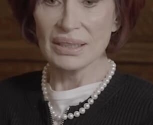 Sharon Osbourne, 73, got teary-eyed during a podcast Wednesday during the playing of a voicemail message from President Donald Trump, 79, following her husband Ozzy Osbourne 's death this past summer