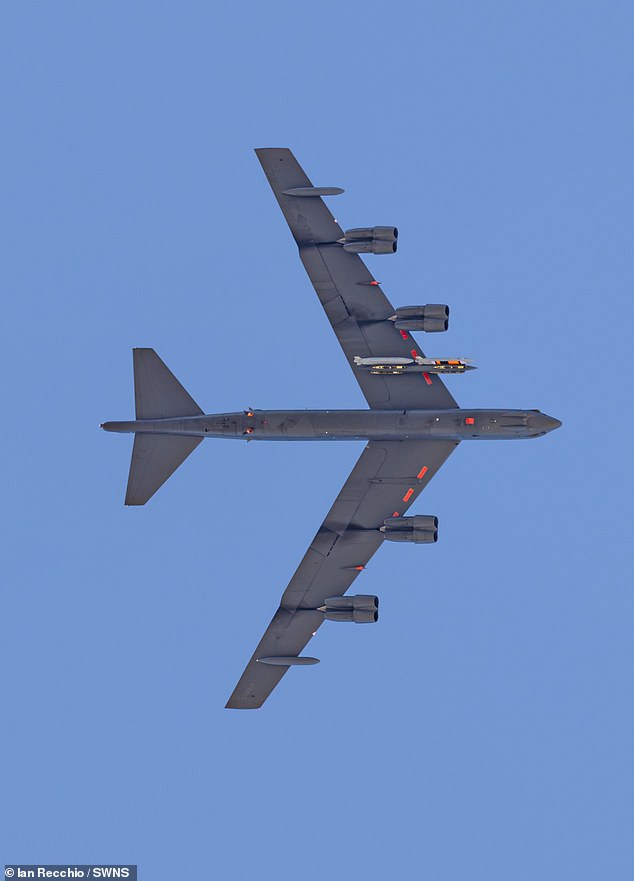 US President Donald Trump's 'secret' city-destroying nuclear weapon appears to have been pictured for the first time by a planespotter during an alleged test flight