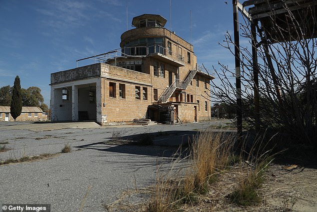 The former control tower at Nicosia International Airport