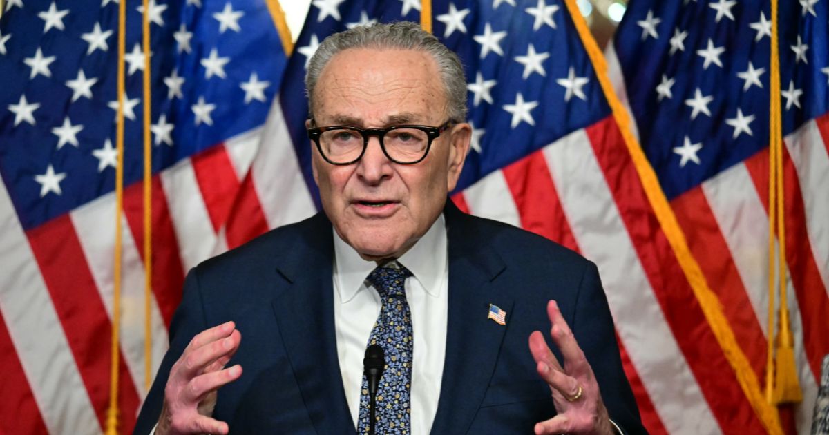 Senate Minority Leader Chuck Schumer, a Democrat from New York, speaks during a press conference at the U.S. Capitol in Washington, D.C., on Oct. 29, 2025.