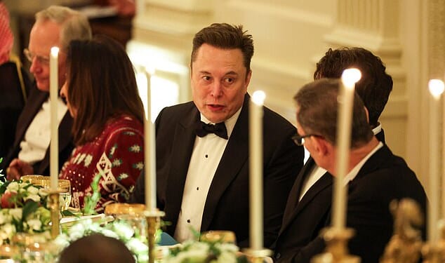Elon Musk made a triumphant return to the White House Tuesday night after a dramatic falling out with President Donald Trump in June over the 'big, beautiful bill'