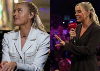 Emma Paton labelled 'perfection' as Sky Sports host stuns in bold outfit for Grand Slam of Darts final