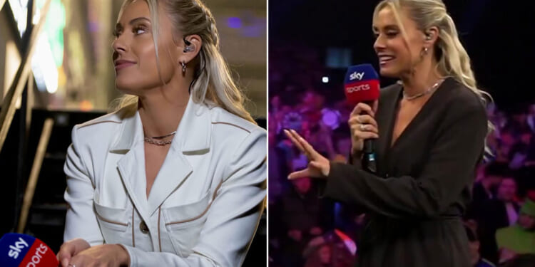 Emma Paton labelled 'perfection' as Sky Sports host stuns in bold outfit for Grand Slam of Darts final