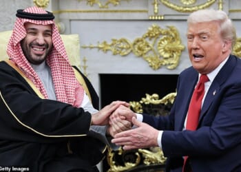 A bill forcing the Department of Justice to release all documents related to Jeffrey Epstein's sex crimes arrived on President Donald Trump's desk as he met with Saudi Crown Prince Mohammad bin Salman on Tuesday