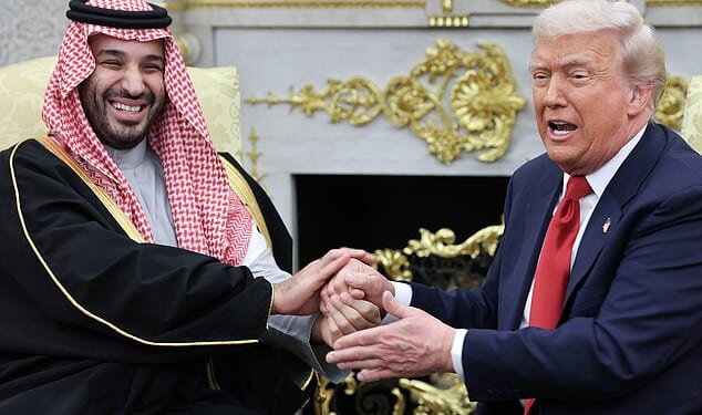 A bill forcing the Department of Justice to release all documents related to Jeffrey Epstein's sex crimes arrived on President Donald Trump's desk as he met with Saudi Crown Prince Mohammad bin Salman on Tuesday