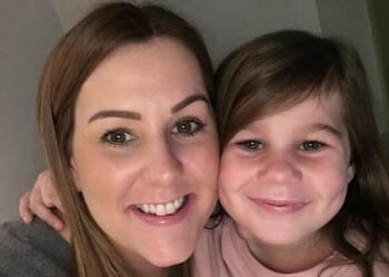 Lucy Connolly with her daughter, Edie, who has been affected by her mother's jail sentence