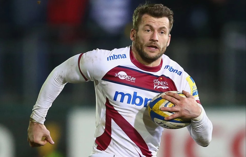 Mark Cueto of Sale during an Aviva Premiership match.