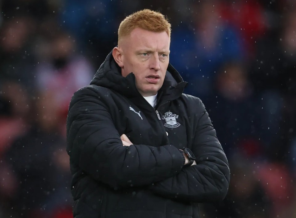 Southampton manager Russell Martin on the sidelines during the Sky Bet Championship match against Preston North End.