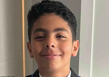 Jaiden Shehata (pictured) had been walking to school when the tragic accident took place at around 8.03am on January 23 near Kenley, south London